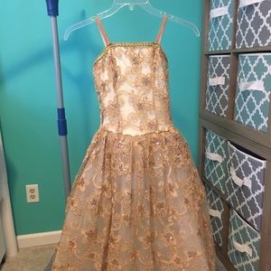 Gold lace ballet costume